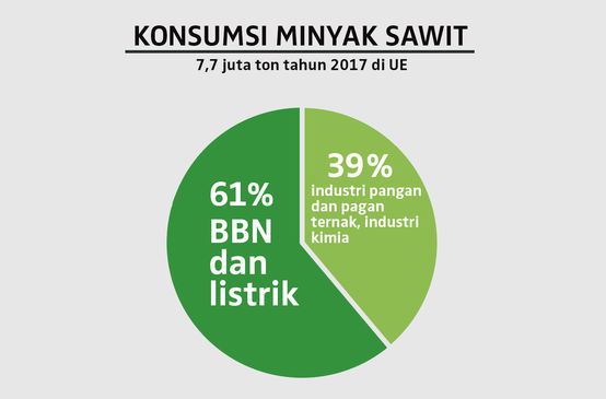 Konsumsi minyak sawit tahun 2017 di UE