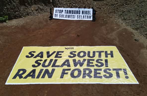 Aksi WALHI SulSel di Luwu Timur, konsesi pertambangan Nikel PT Vale Indonesia