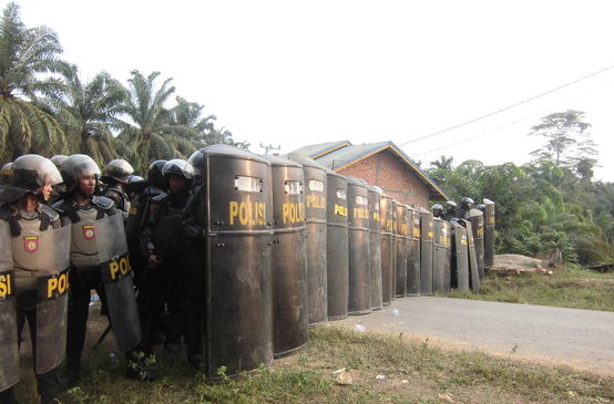 polisi melindungi sawit di Jambi