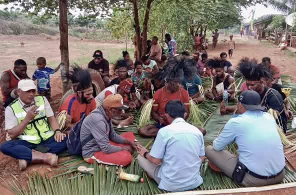 kelompok masyarakat Marind dalam ritual adat