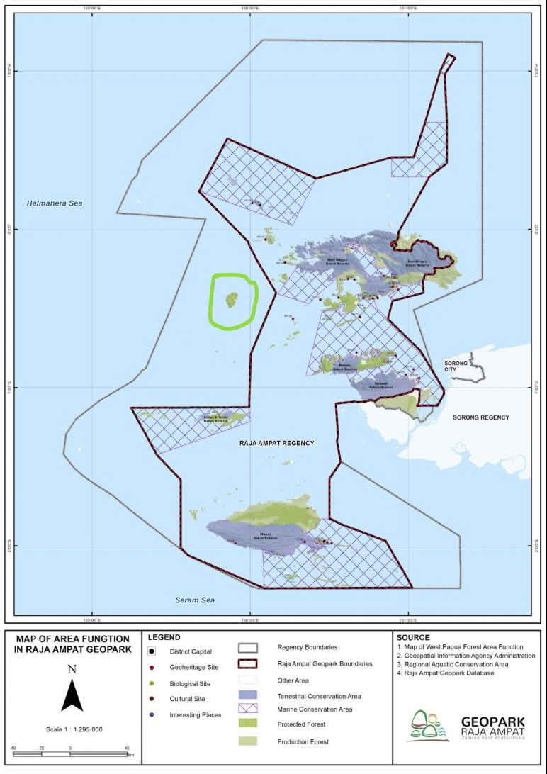 Peta Geopark Raja Ampat Peta Geopark Raja Ampat