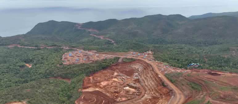 Foto drone pertambangan nikel