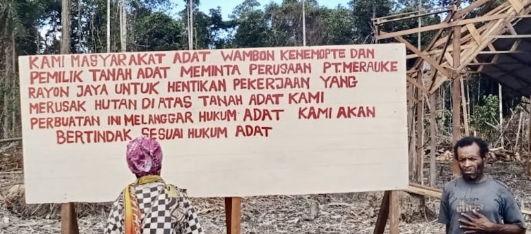 Tanda meminta perusahaan rayon hentikan pengrusakan hutan