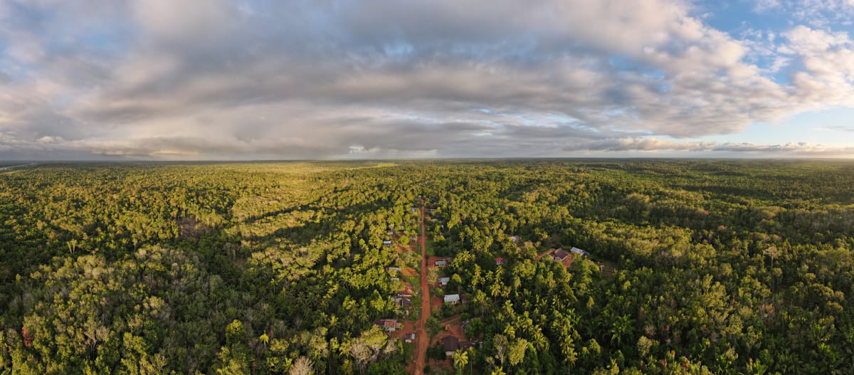 Kampung Wambon, Papua, dari atas