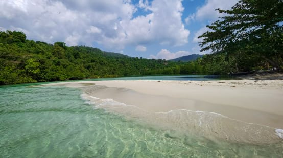 Pantai, hutan bakau dan laut: Pulau Koh Kong, Kamboja