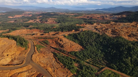 Lokasi tambangan dari atas