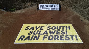Aksi WALHI SulSel di Luwu Timur, konsesi pertambangan Nikel PT Vale Indonesia