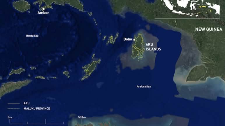 Apakah serangan keempat di Kepulauan Aru akan segera terjadi? peta pulau Nugini - kepulauan Aru - Australia (dari Utara ke Selatan)